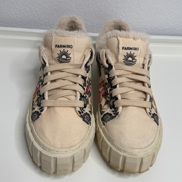 FARM RIO Romantic Garden Platform Sneakers Size EU 38 US 8 Shoes - Picture 2 of 9